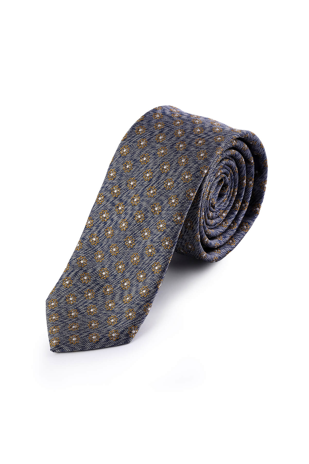 Casual 2.5-inch Slim Gold Tie Gold 2 - MIB