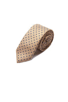 Casual 2.5-inch Slim Gold Tie Beige 12 - MIB