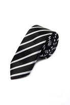 Casual 2.5-inch Slim Gold Tie Black 48 - MIB