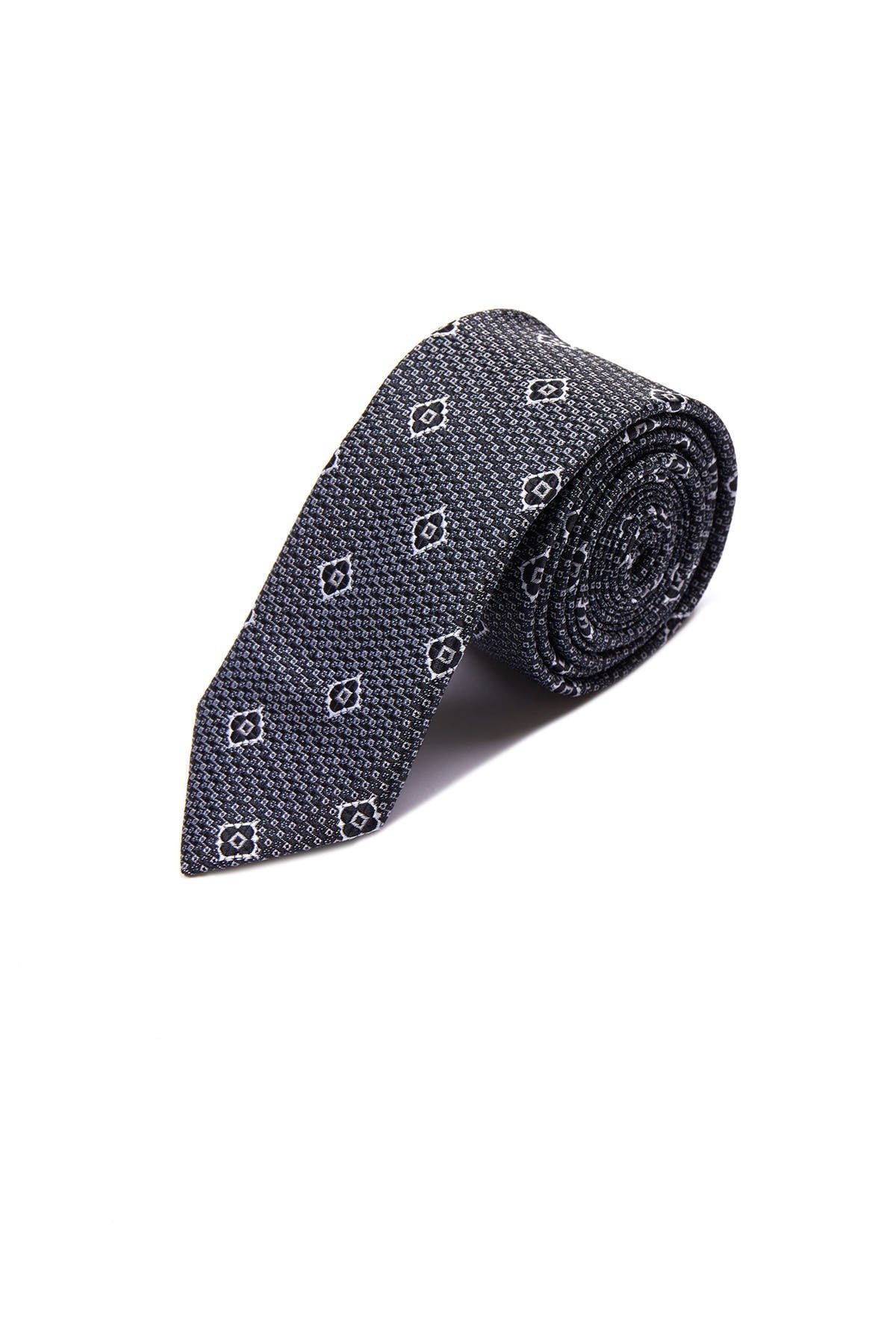 Casual 2.5-inch Slim Gold Tie Black 71 - MIB