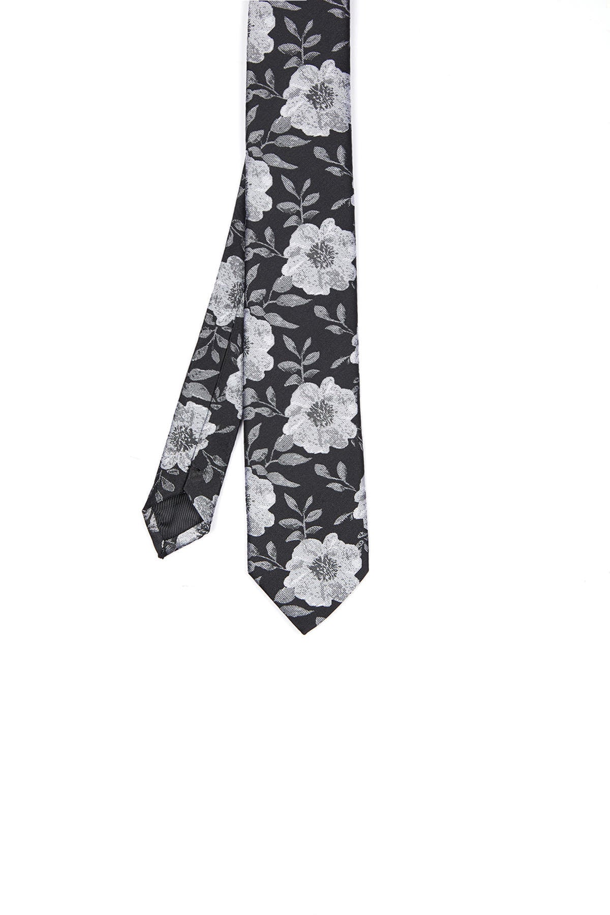 Casual 2.5-inch Slim Gold Tie Gray 5 - MIB