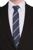 Casual 2.5-inch Slim Gold Tie Navy 19 - MIB