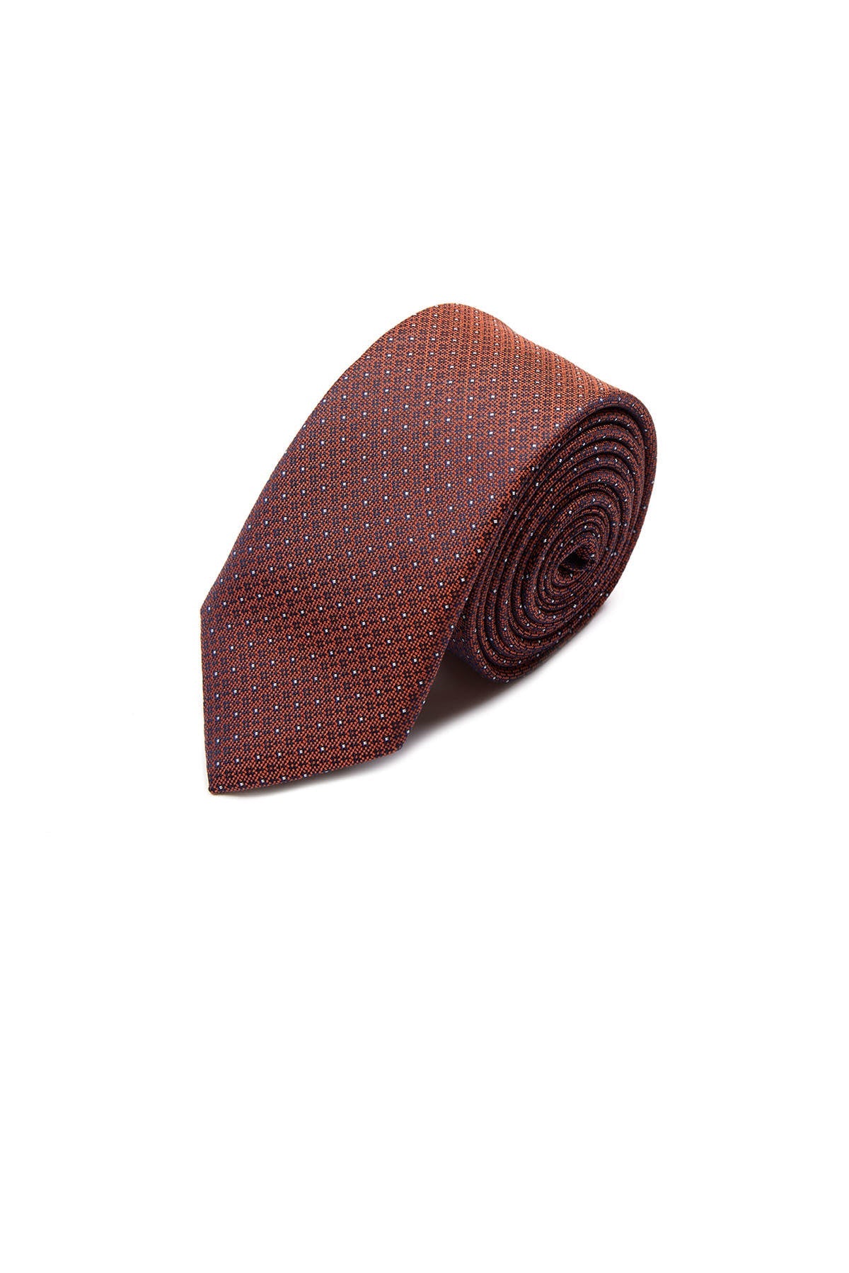 Casual 2.5-inch Slim Gold Tie Orange 6 - MIB