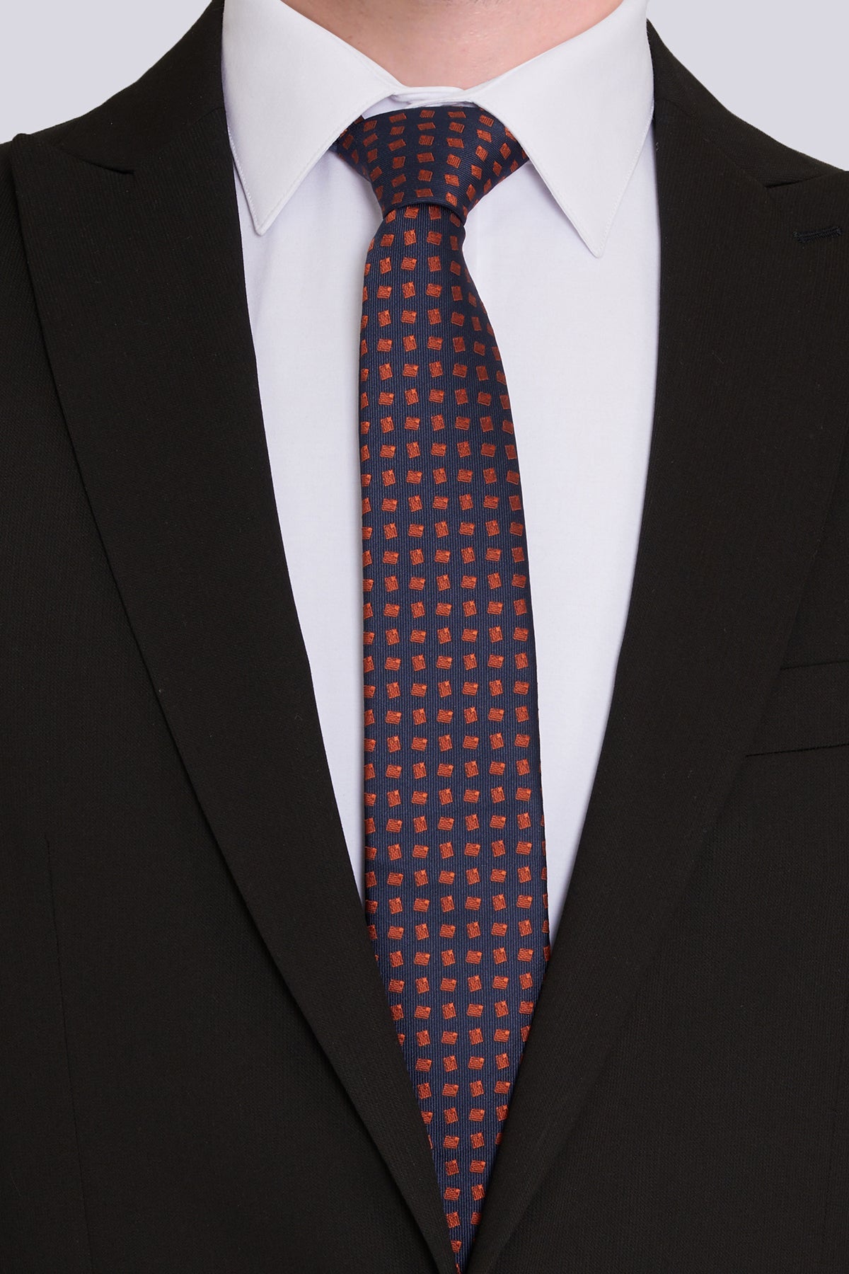 Casual 2.5-inch Slim Gold Tie Orange 7 - MIB