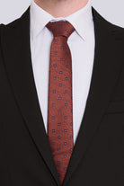 Casual 2.5-inch Slim Gold Tie Orange 8 - MIB