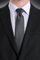 Casual 2.75-inch Gray Stripe Tie - MIB