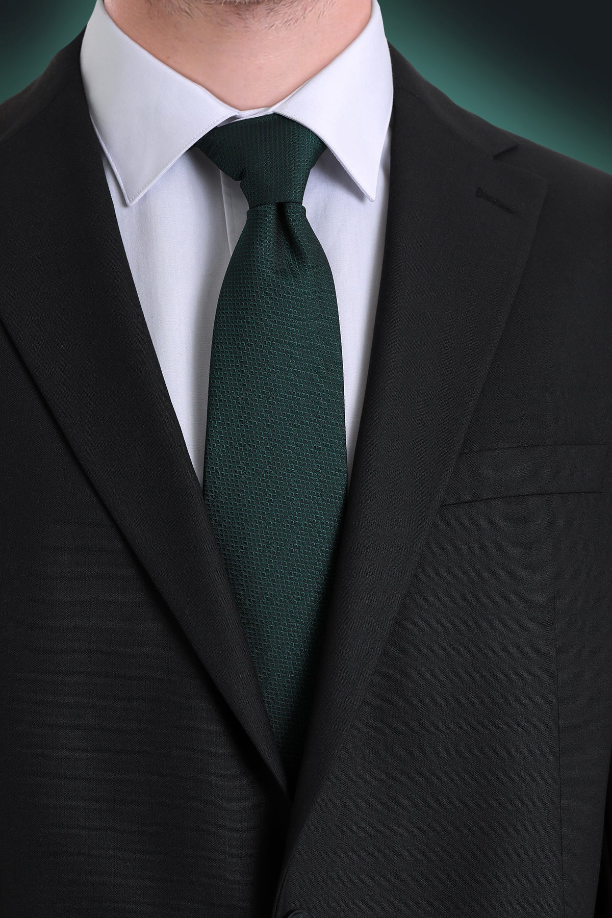 Casual 2.75-inch Green Textured Tie - MIB