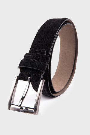 Casual Black 100% Leather Belt - MIB