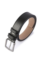 Casual Black Faux Leather Belt - MIB