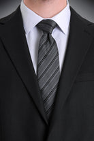 Casual Gray & Black 2.75-inch Stripe Tie - MIB