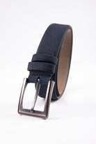 Casual Light Navy 100% Leather Belt - MIB