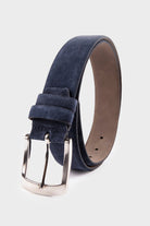 Casual Navy 100% Leather Belt - MIB