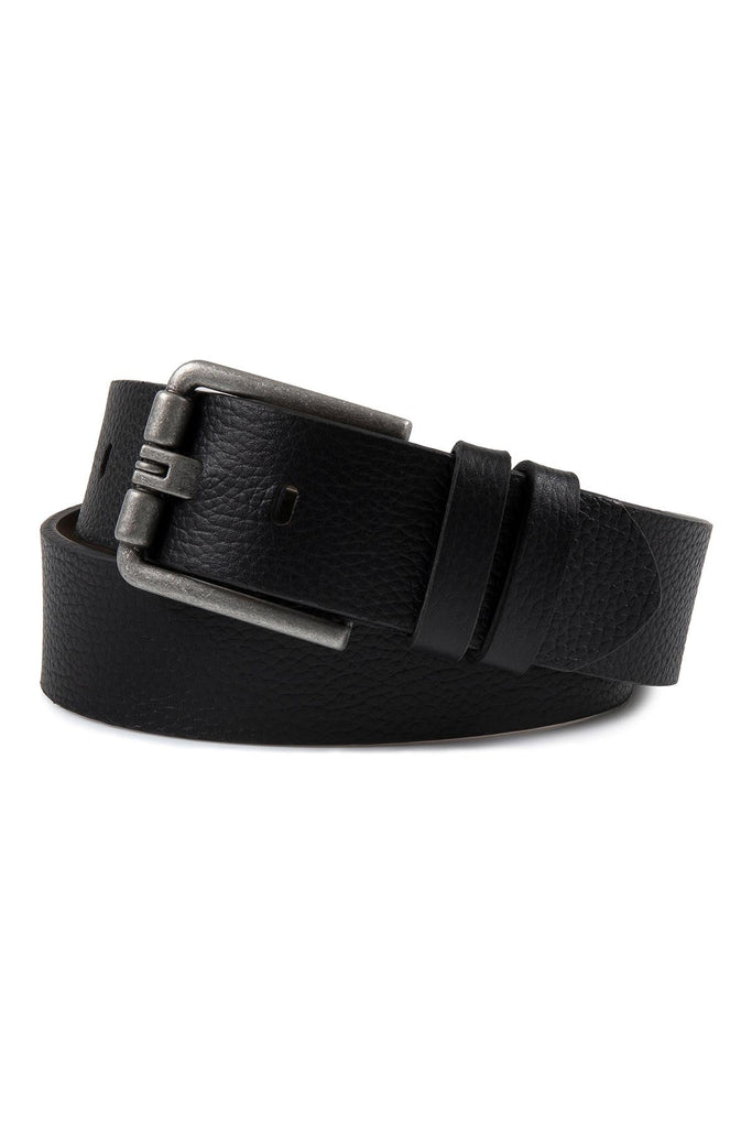 Casual Patterned Leather Black Belt - MIB