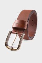 Casual Plain Leather Brown Belt Tan 1 - MIB