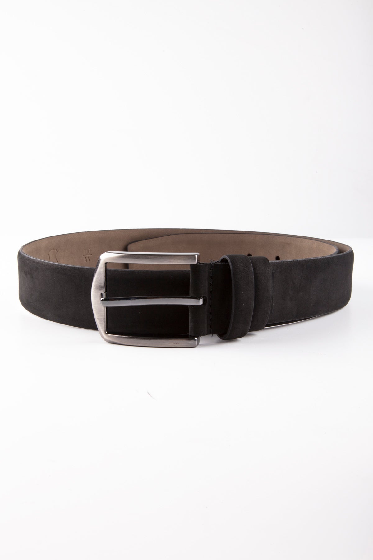 Casual Suede Black 100% Leather Belt - MIB