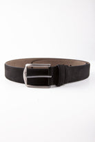 Casual Suede Black 100% Leather Belt - MIB