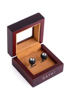 Central Clear Natural Stone Cufflinks - MIB