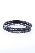 Charcoal Leather Bracelet - Sayki