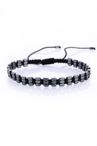 Charcoal Square Bead Hematite Bracelet - MIB