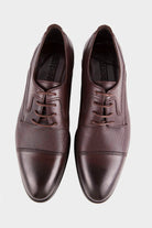 Classic 100% Genuine Leather Brown Aniline Lace-Up Shoes