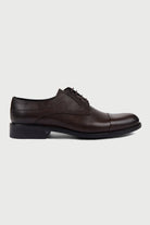 Classic 100% Genuine Leather Textured Brown Lace-Up Shoes