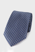 Classic 3-inch Cotton Blend Beige Tie Blue 23 - MIB