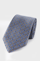 Classic 3-inch Cotton Blend Beige Tie Blue 26 - MIB