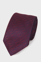 Classic 3-inch Cotton Blend Beige Tie Burgundy 6 - MIB