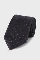 Classic 3-inch Cotton Blend Beige Tie Charcoal 6 - MIB