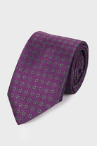 Classic 3-inch Cotton Blend Beige Tie Purple 16 - MIB