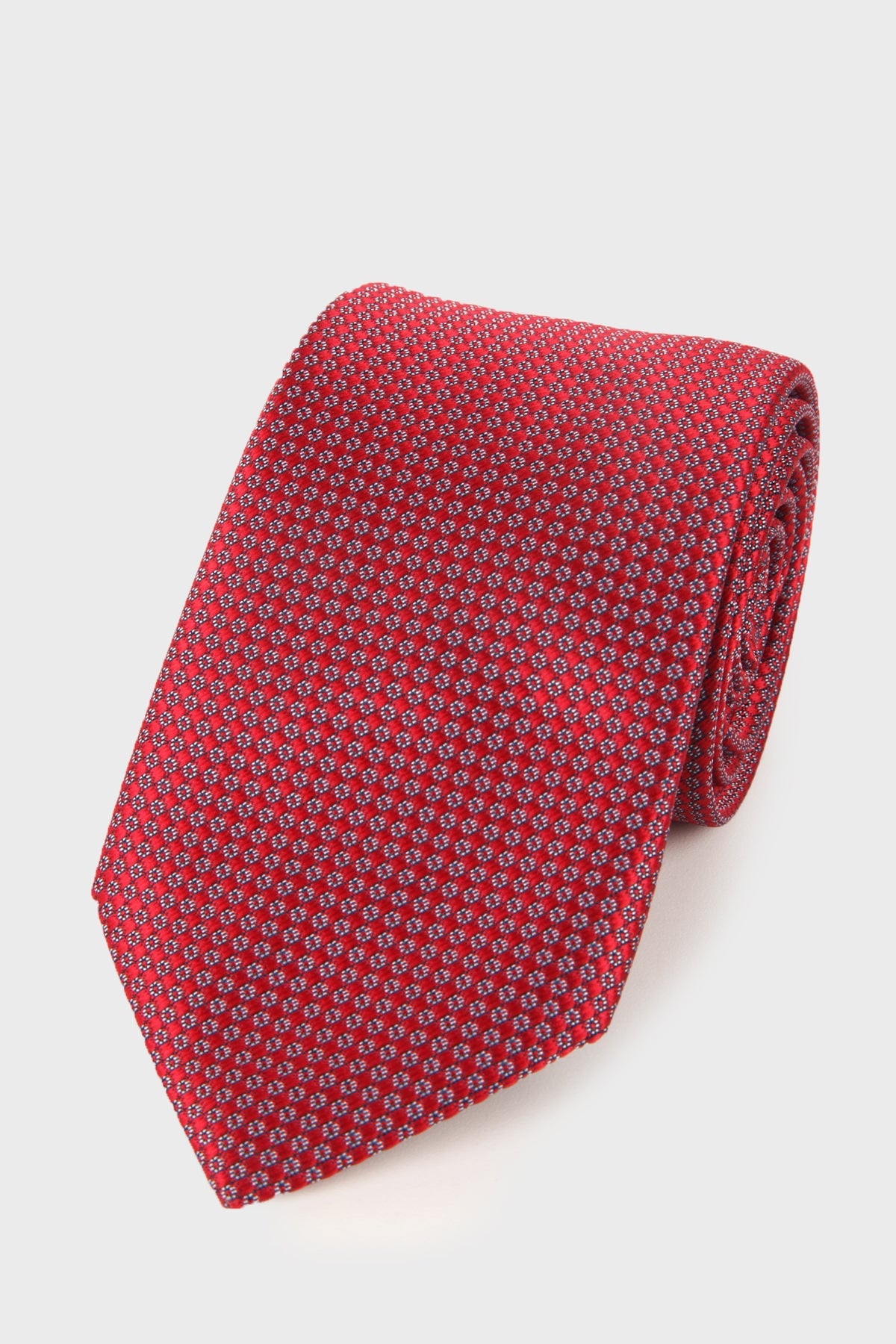 Classic 3-inch Cotton Blend Beige Tie Red 19 - MIB