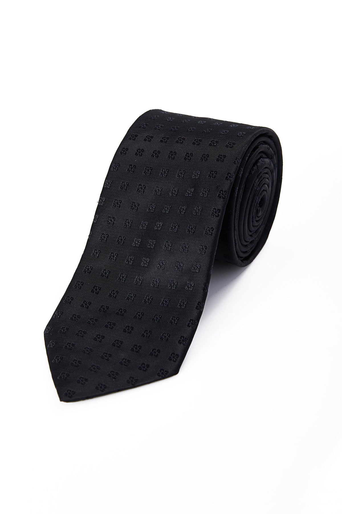 Classic 3-inch Cotton Blend Navy Tie Black 6 - MIB