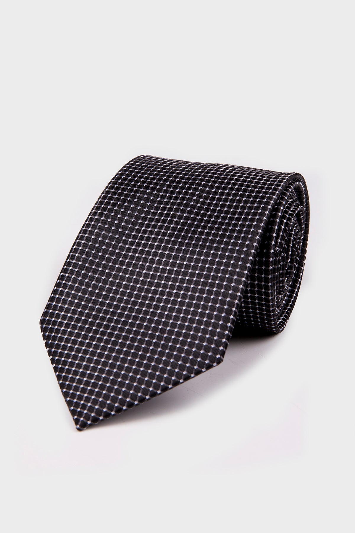 Classic 3-inch Cotton Blend Purple Tie Black 25 - MIB