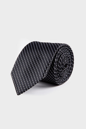 Classic 3-inch Cotton Blend Purple Tie Black 47 - MIB