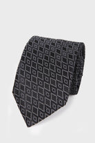 Classic 3-inch Cotton Blend Purple Tie Black 49 - MIB