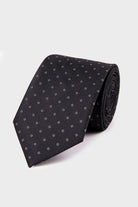 Classic 3-inch Cotton Blend Purple Tie Black 58 - MIB