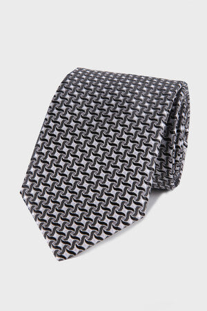 Classic 3-inch Cotton Blend Purple Tie Black 59 - MIB