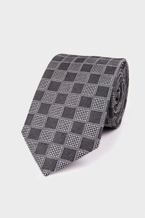 Classic 3-inch Cotton Blend Purple Tie Black 60 - MIB