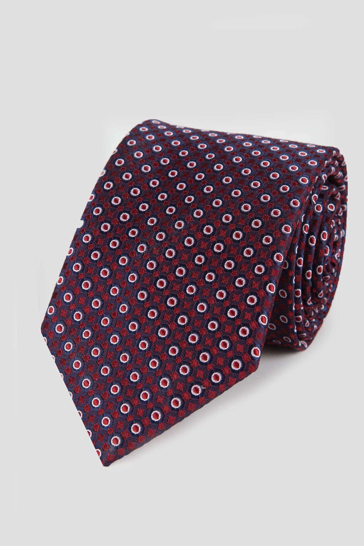 Classic 3-inch Cotton Blend Purple Tie Burgundy 16 - MIB