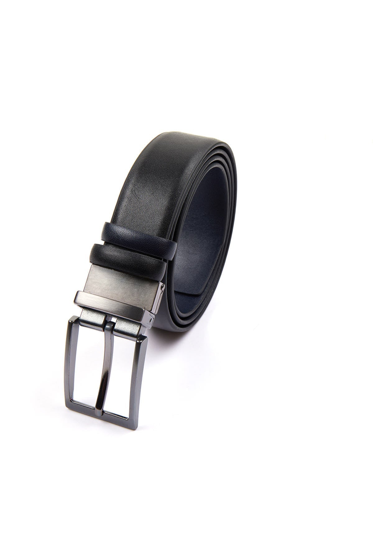 Classic Black Aniline - Navy Aniline Leather Belt - MIB