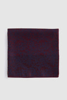 Classic Black Pocket Square Burgundy 12 - MIB