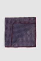 Classic Black Pocket Square Burgundy 14 - MIB