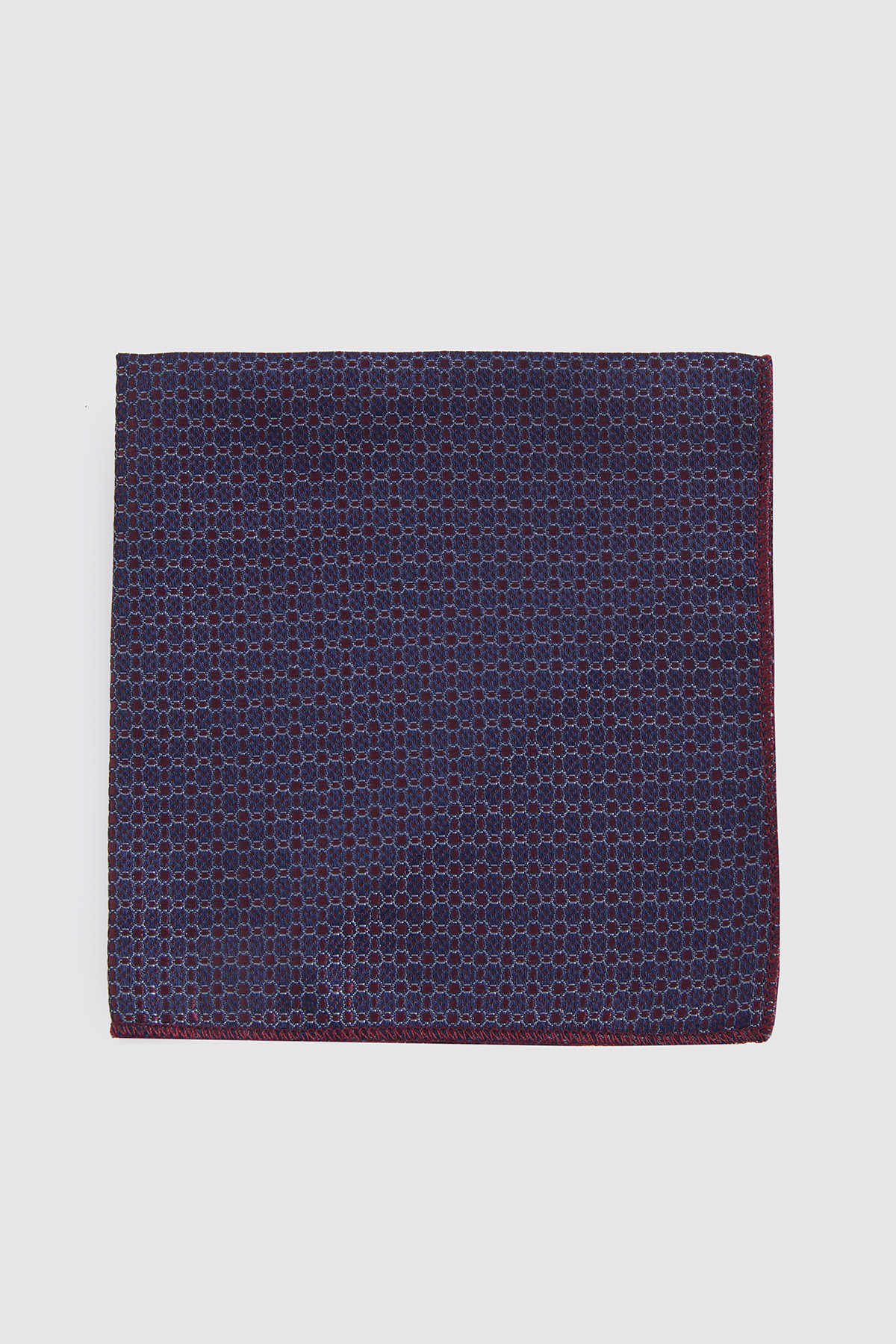 Classic Black Pocket Square Burgundy 14 - MIB