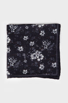 Classic Blue Pocket Square Black 1 - MIB