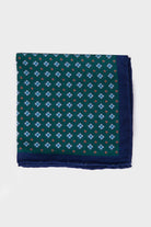 Classic Blue Pocket Square Green 2 - MIB