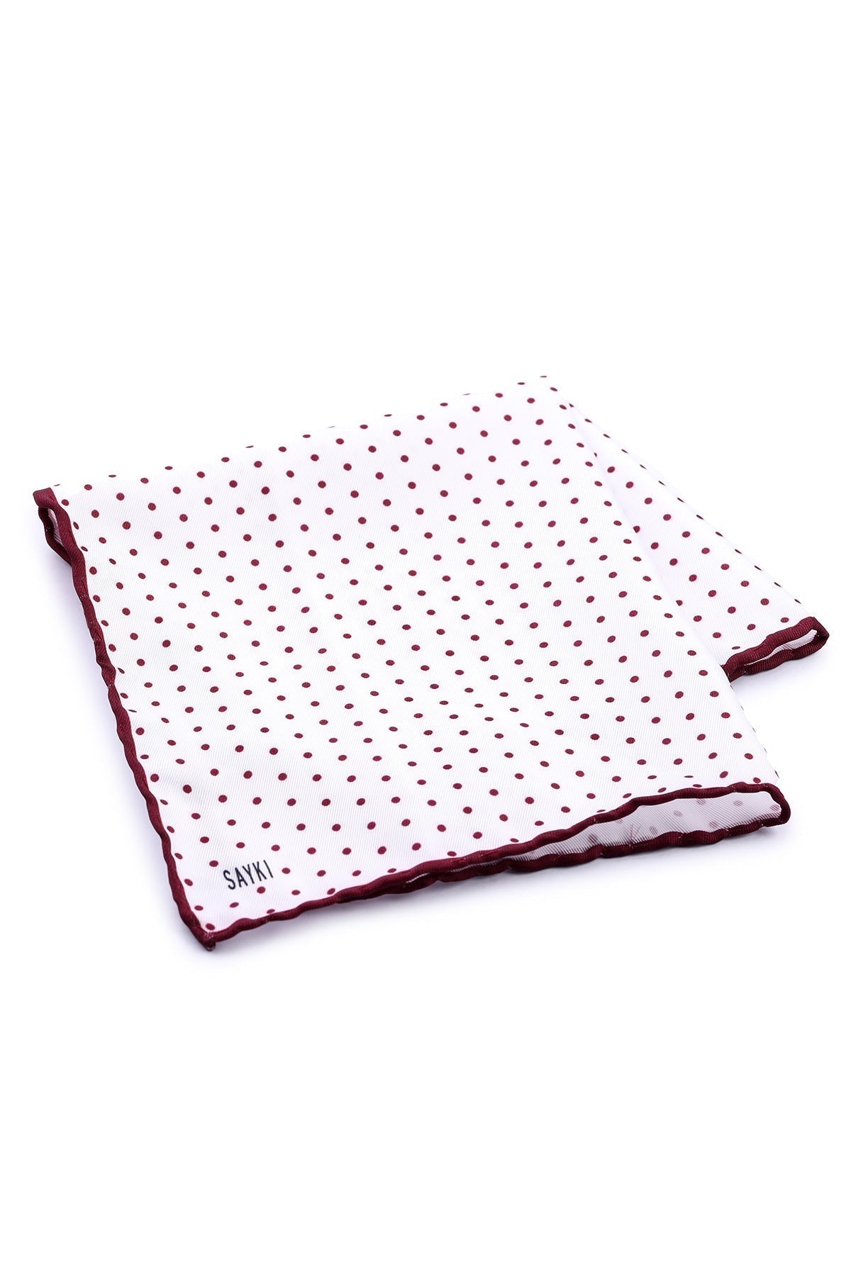 Classic Burgundy Dot Pocket Square - MIB