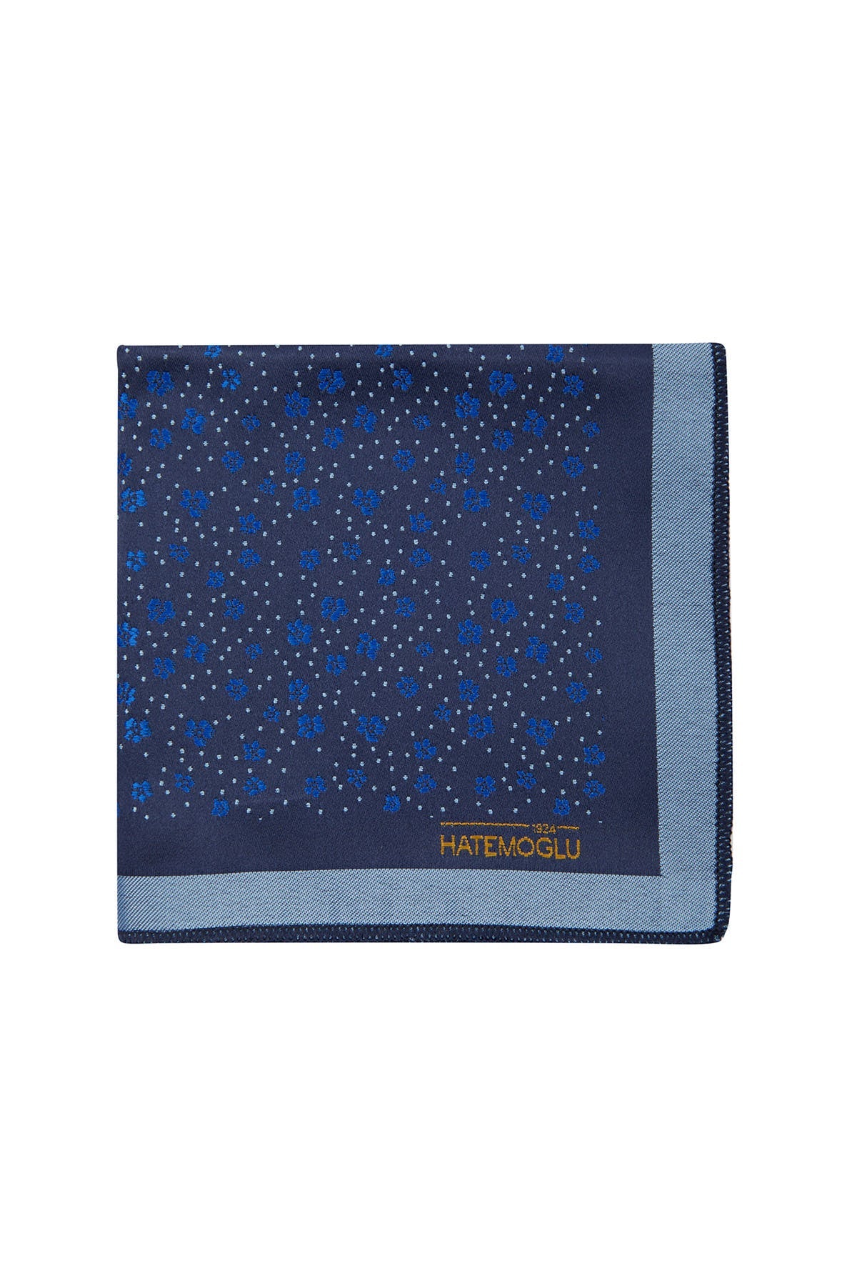 Classic Burgundy Pocket Square Navy 4 - MIB