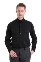 Classic Cotton Blend Black Dress Shirt - MIB