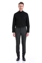 Classic Cotton Blend Black Dress Shirt - MIB