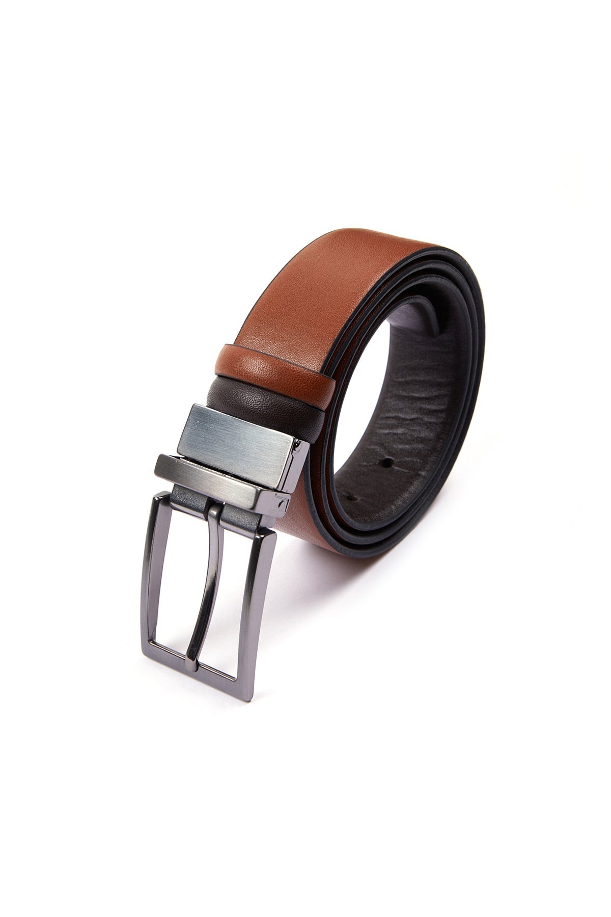 Classic Dark Tan - Brown Aniline Leather Belt - MIB